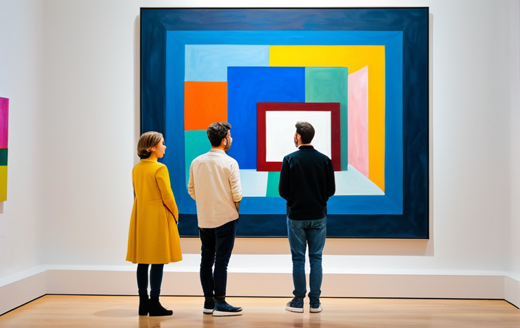 디지털 자산의 금융적 활용 방안 - Modern Art Museum**

"A group of friends, dressed in stylish yet modest clothing, admiring a large, ...