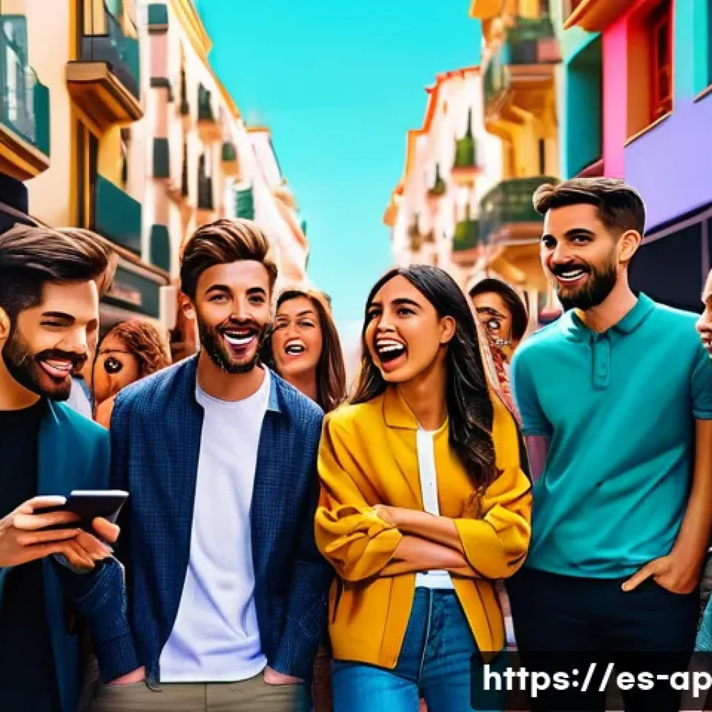 암호화폐 시장의 공급과 수요 분석 - A vibrant digital art scene depicting a group of diverse young Spanish investors, casually dressed i...