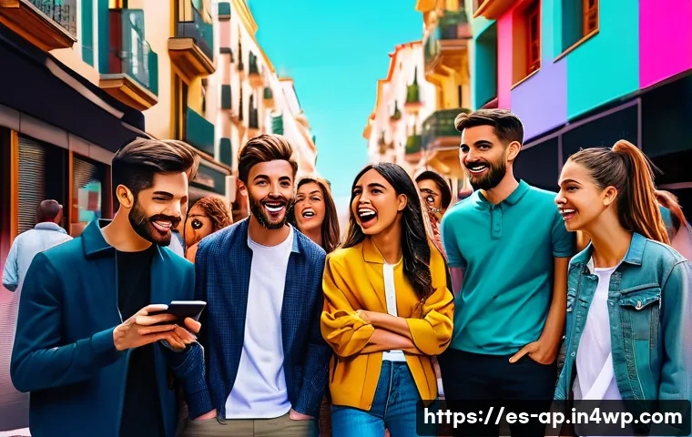 암호화폐 시장의 공급과 수요 분석 - A vibrant digital art scene depicting a group of diverse young Spanish investors, casually dressed i...
