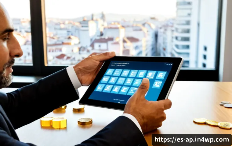 Home 17 디지털 자산의 법적 정의와 경제적 영향 - Photorealistic legal consultation in a modern Spanish law office, a middle-aged financial advisor an...